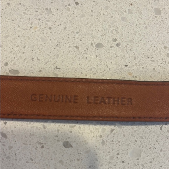 Lauren Ralph Lauren Silver and Brown Leather Belt - Small - Picture 4 of 7